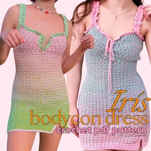 Iris Mini to Maxi Crochet Dress Pattern - Beginner-Friendly, Made-to-Measure PDF Download