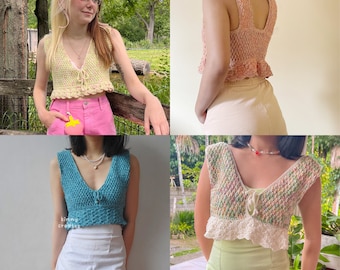 Kira Crochet Top Crochet Pattern - DIY Crochet - Handmade Fashion - Digital PDF File - Tailored Made-to-Measure Fit