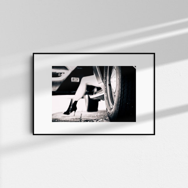 Schwarz-Weiß Fotografie "Plymouth Cuda" | Druck auf Hahnemühle Photo Rag Baryta 300g