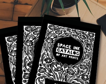 Art book | Space Ink Catalog of art prints. 48 curated illustrations For Rebels and Revolutionaries.