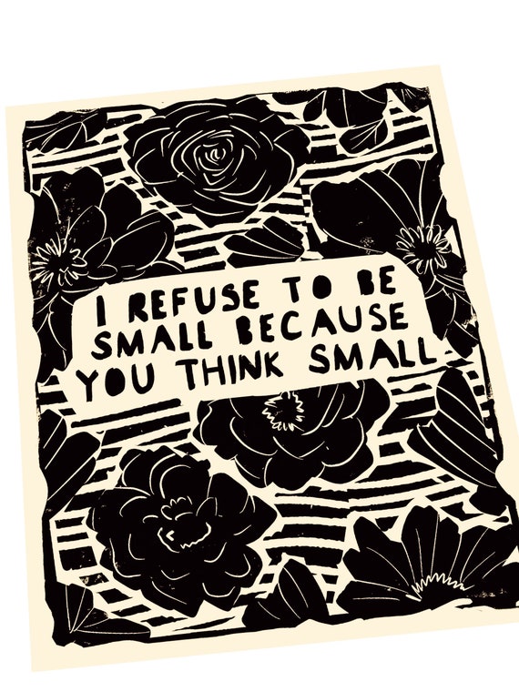 Think Big, the quality of your life quotes, protect your boundaries, floral, simple illustration, floral and stripes
