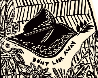 Don't look away, We Rise By Lifting Andere, Kindness Zitat, Linoldruck, Gerechtigkeit Kunst, Soziale Gerechtigkeit Zitat, Gemeinschaftskunst Wandkunst