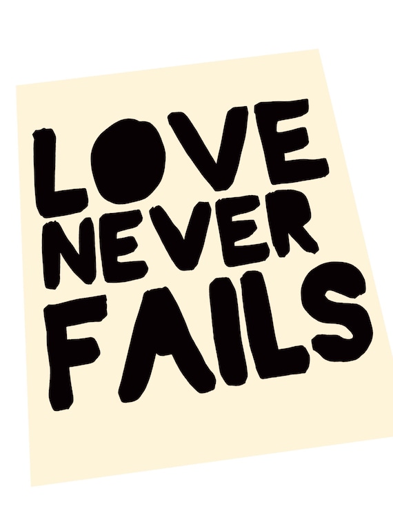 Love never fails, Practice radical empathy, be kind, Lino style illustration, when words are not enough, grief and loss, sending love