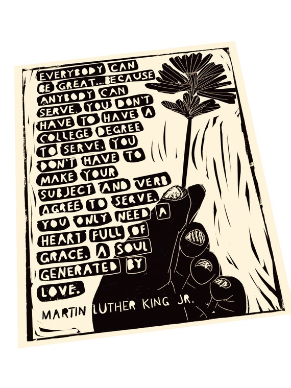 MLK service quote, Martin Luther King Jr. MLK quotes, heart generated by love.