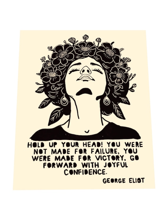 Hold up your head, art for change, feminist, feminism, woman, ethnic art, handmade justice block print, relief print, desi