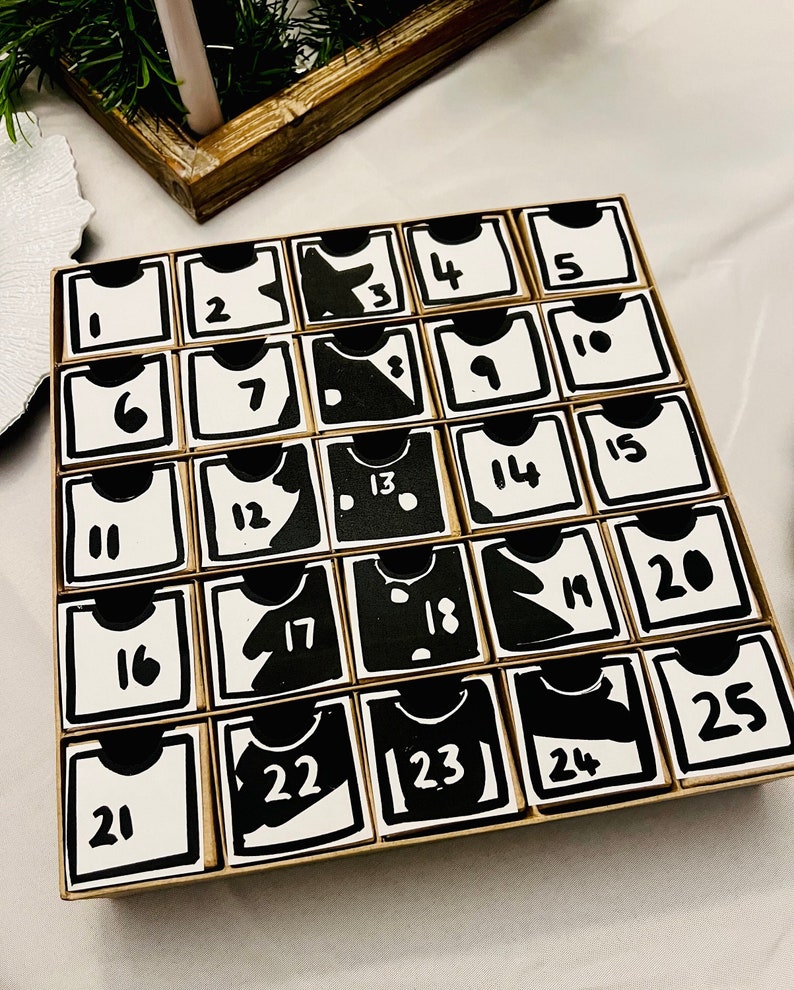 Printable Advent Calendar Boxes, 25 Days Countdown, Printable DIGITAL ...