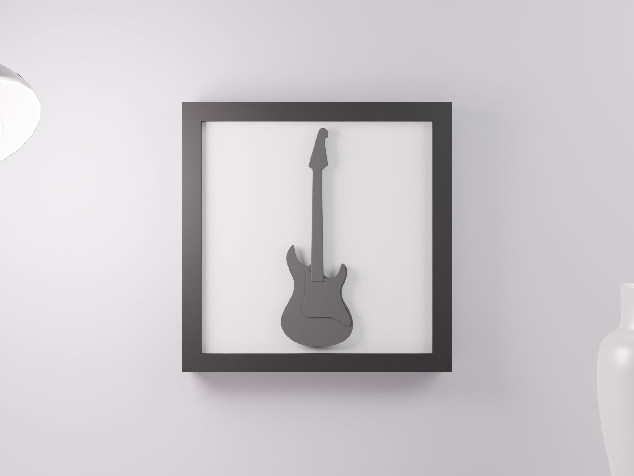 Minimalist 3D Electric Guitar Frame Customizable Frame and Etsy UK