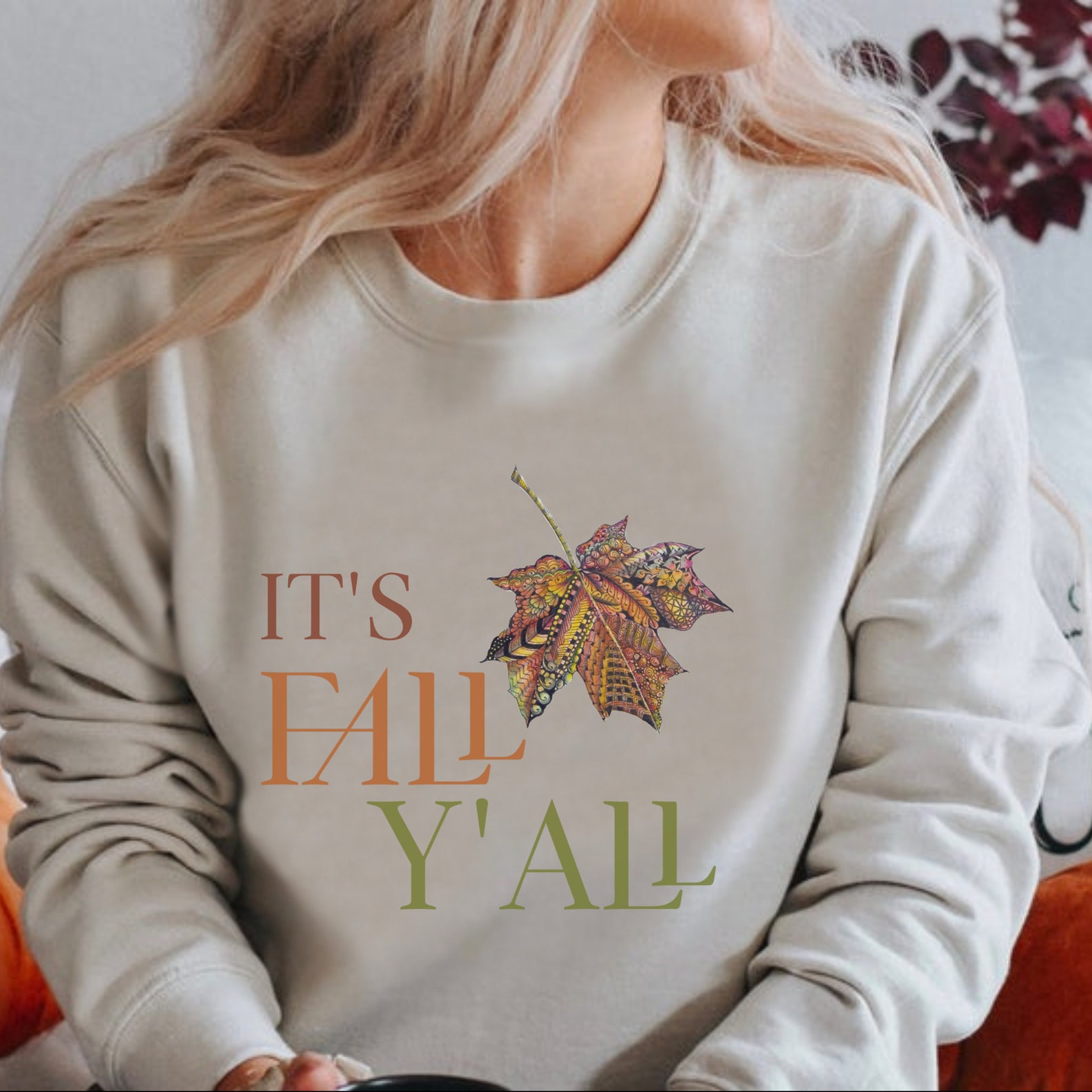 It's Fall Y'all Sweatshirt Fall Sweatshirt Fall Etsy