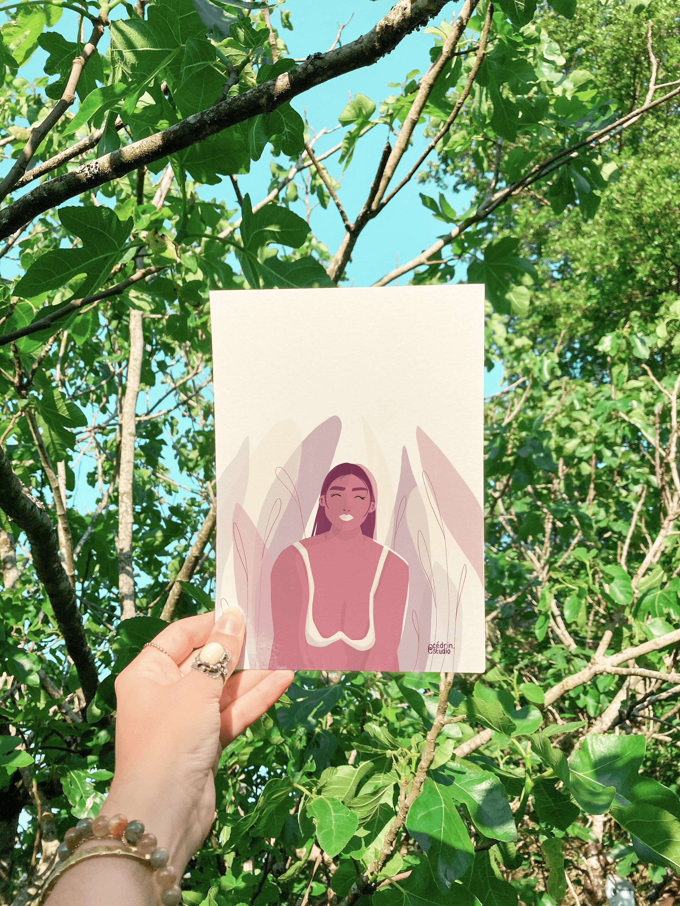 Affiche - Femme Dans La Jungle A4/A5/A6 Poster Carte Postale