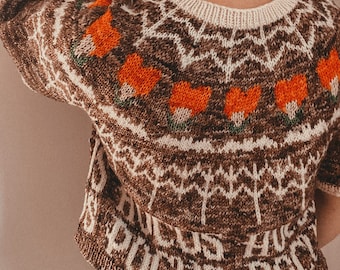 Superstitious Pullover Knitting Pattern | Fall Halloween Sweater Pattern