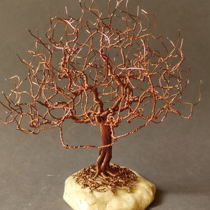 Wire bonsai Tree Sculpture/ Anniversary Gift Idea/ Twisted Aluminium Art/ industrial home docor