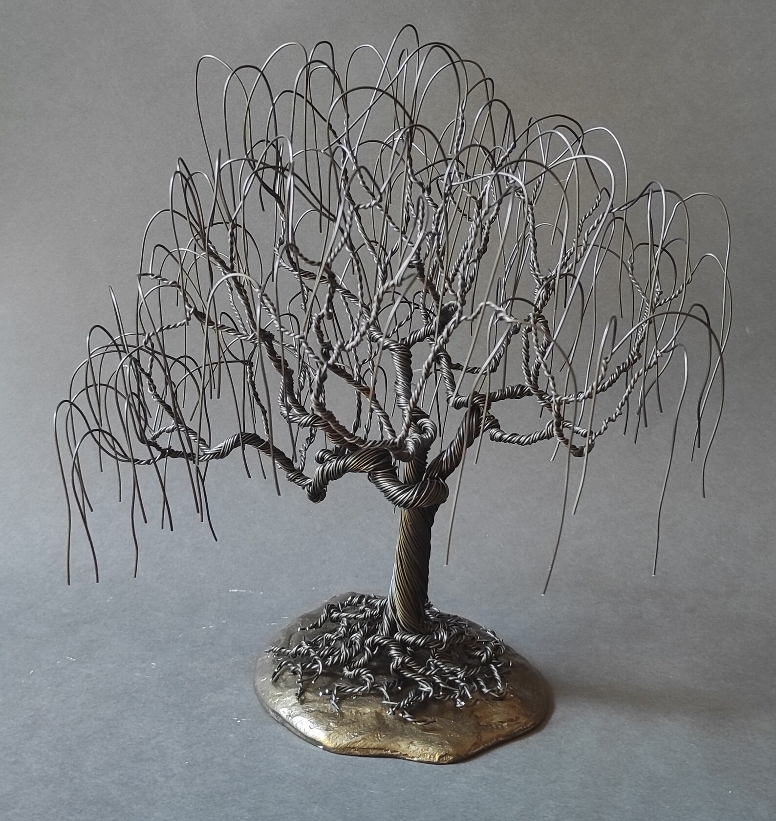 Gedrehte Aluminium Kunst Draht Baum Skulptur von Wind weiden Etsy.de