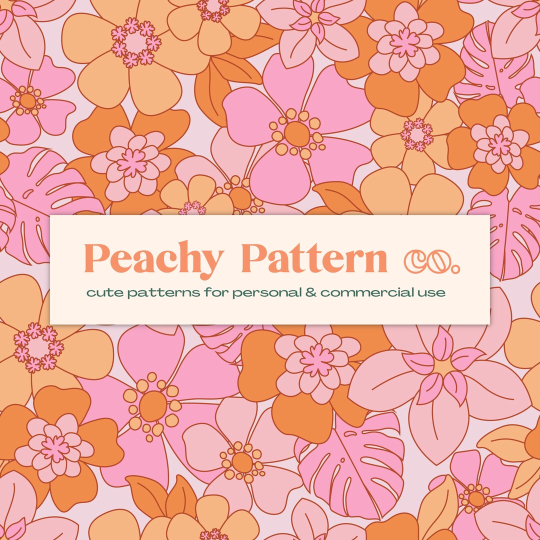 Summer Flower Seamless Repeat Digital Pattern | Tropical Pink ...