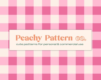 Pretty Pink Gingham Seamless Repeat Digital Pattern | Plaid Pattern | Commercial & Personal Use
