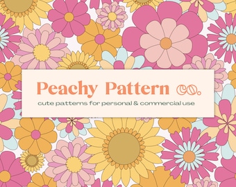 Heldere Retro Bloemen Naadloos Patroon
