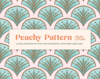 Pink Shell Tropical Beach Seamless Repeat Digital Pattern Commercial ...