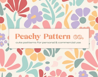 Abstract Flower Floral Seamless Repeat Digital Pattern | Commercial & Personal Use