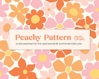 Summer Brights Floral Seamless Repeat Digital Pattern | Commercial & Personal Use