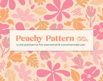 Abstract Pink Floral Seamless Repeat Digital Pattern | Commercial & Personal Use