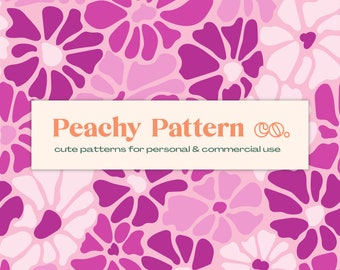 Matisse Inspired Flower Floral Seamless Repeat Digital Pattern | Commercial & Personal Use