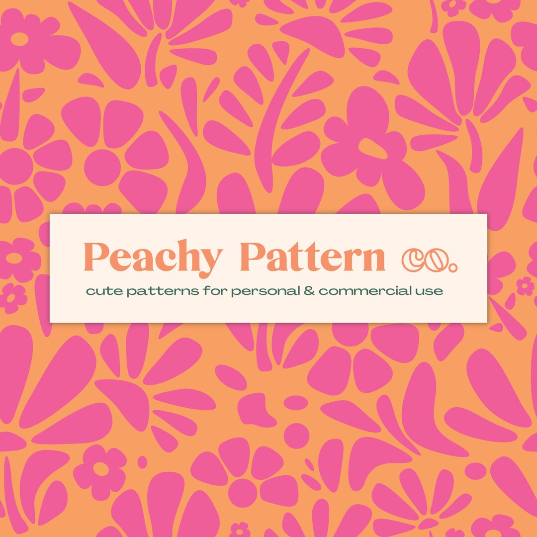 Pink Abstract Floral Seamless Repeat Digital Pattern | Commercial ...