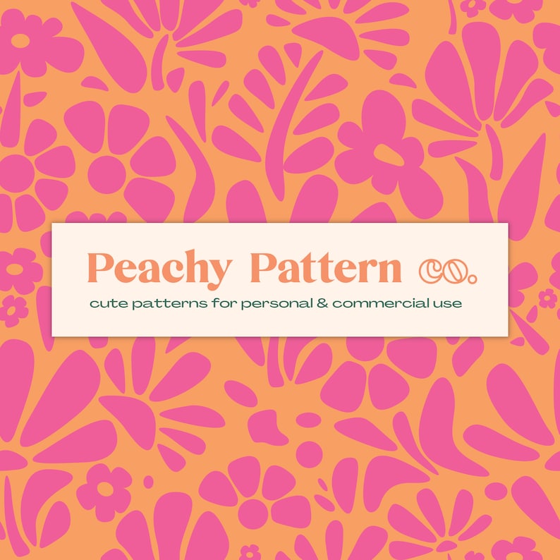 Pink Abstract Floral Seamless Repeat Digital Pattern | Commercial ...