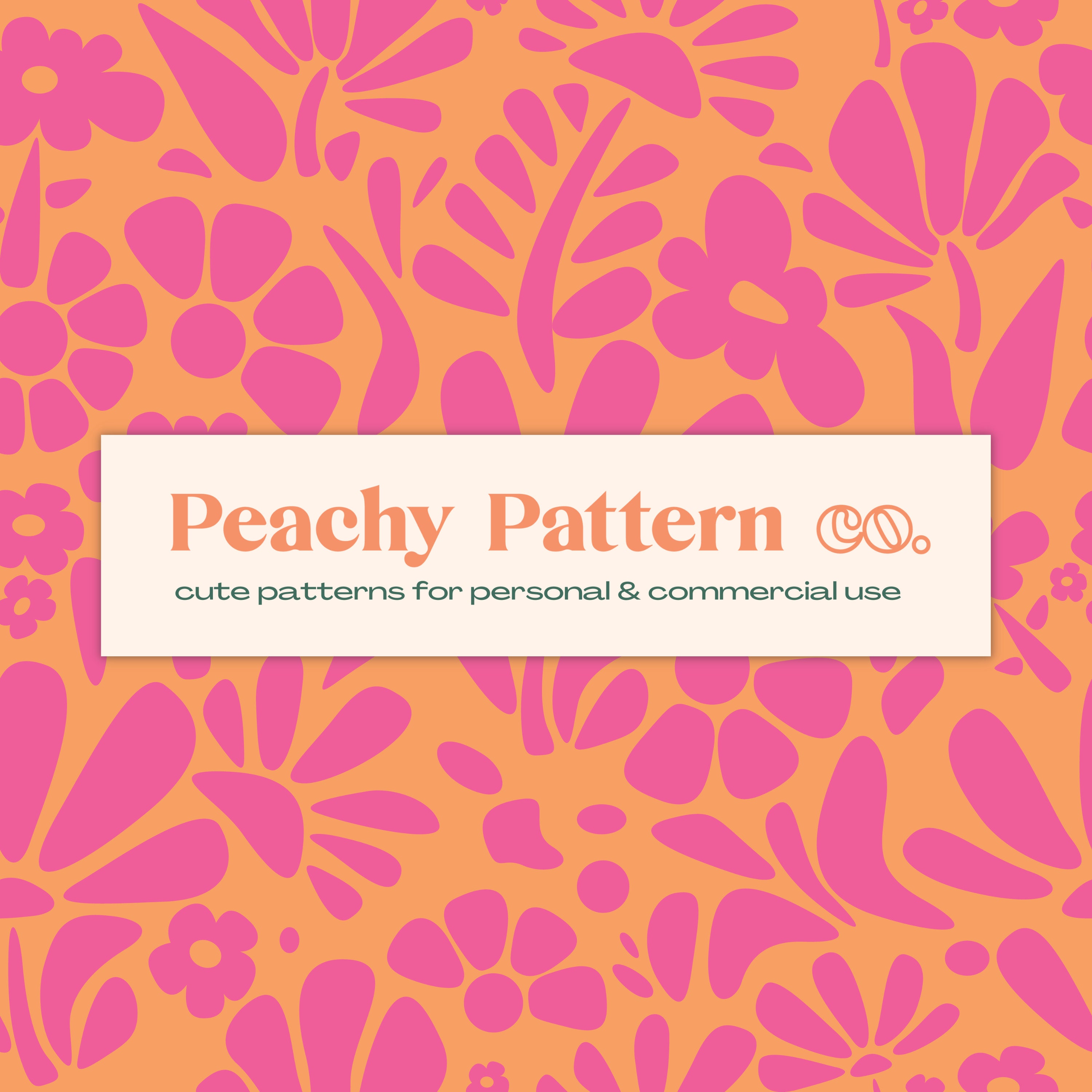 Pink Abstract Floral Seamless Repeat Digital Pattern | Commercial ...