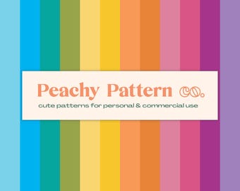 Rainbow Stripes Seamless Repeat Digital Pattern | Commercial Use