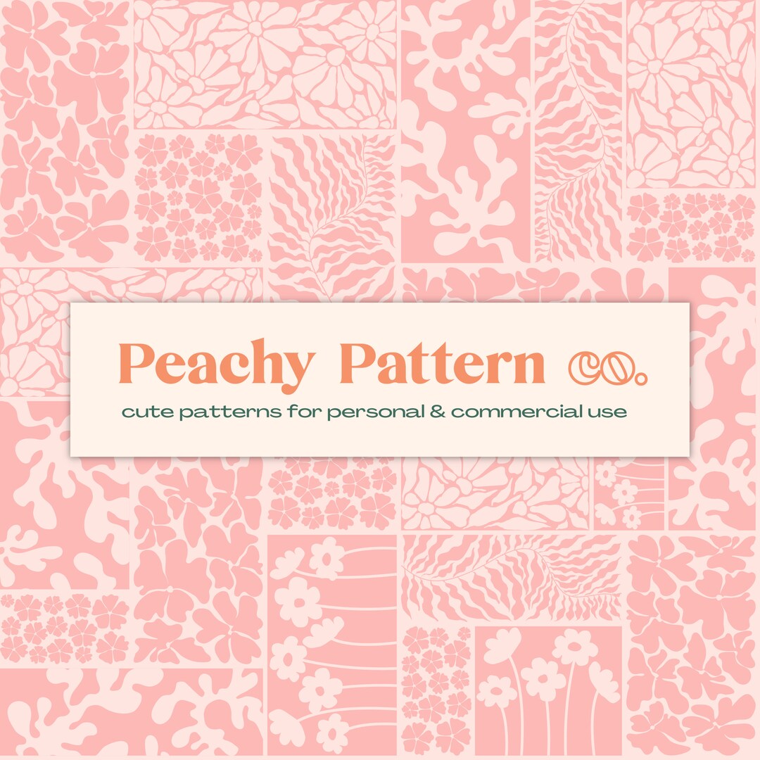 Abstract Boho Patchwork Flower Floral Seamless Repeat Digital Pattern ...