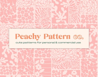 Abstraktes Boho Patchwork Blumen Floral Nahtlos Digitales Muster | Kommerzielle & Persönliche Nutzung