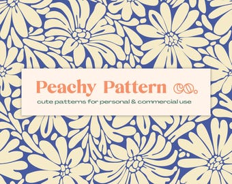 Daisy Flower Floral Seamless Repeat Digital Pattern | Commercial & Personal Use