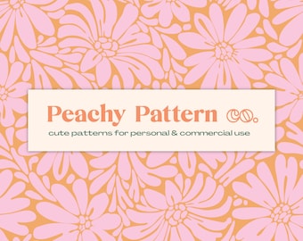 Pink Daisy Flower Floral Seamless Repeat Digital Pattern | Commercial & Personal Use