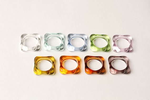 Resin Bubble Ring Kunststoff Ring Geschenk fur sie Vintage Ring Trendschmuck bunte Ringe Juicy Ringe 90er Trend Schmuck Acryl Etsy