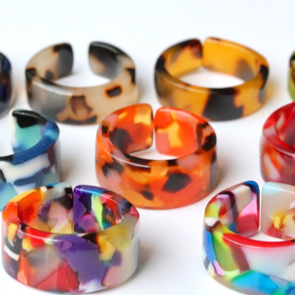 Resin Chunky Ring/ Kunststoff Ring/ Geschenk für sie / Stapel Ring / Trendschmuck / bunte Ringe / Juicy Ringe / Y2K Style Schmuck / Acryl