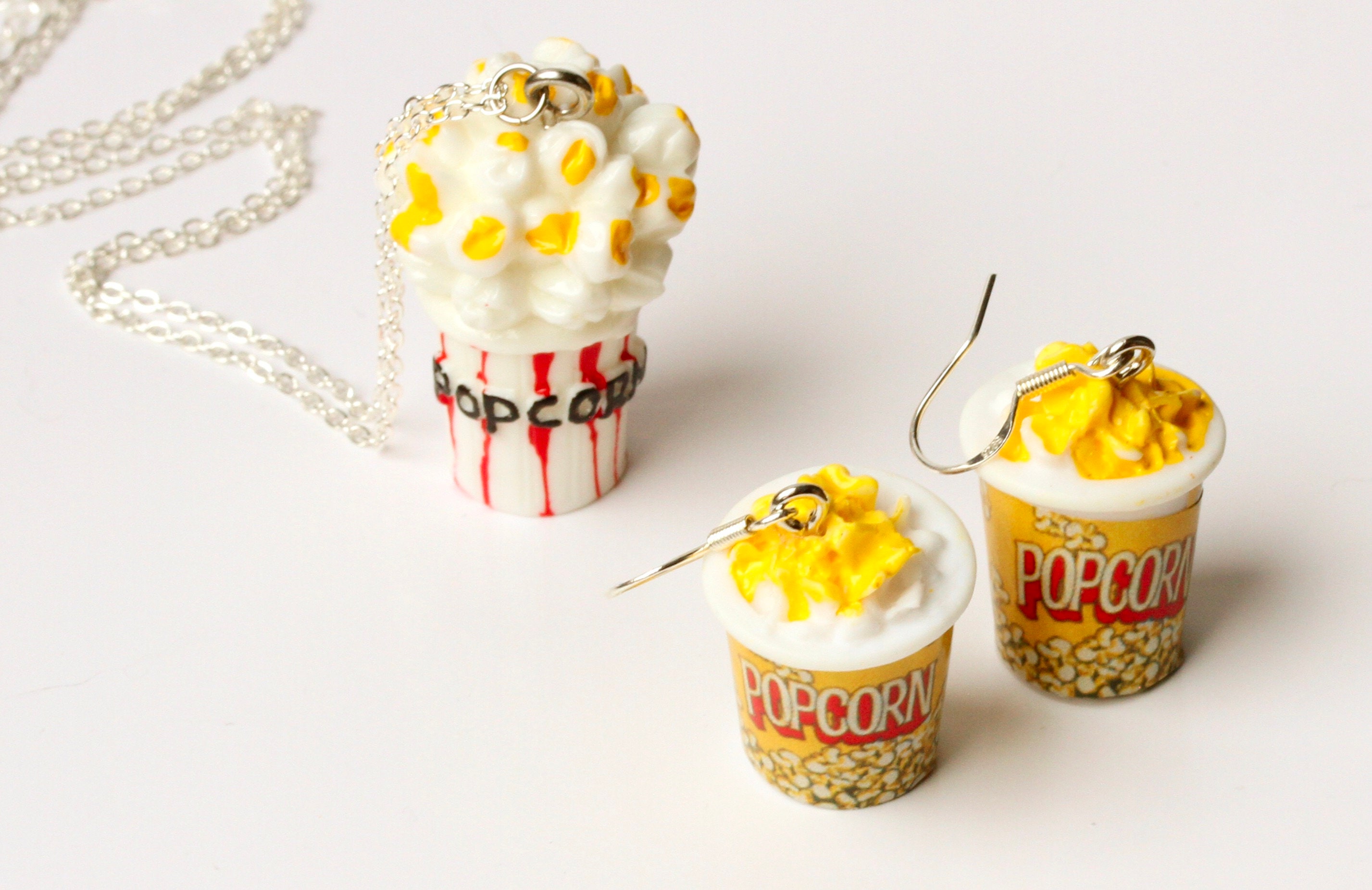 Popcorn Charm Ohrringe / Kino Schmuck / Geschenk für Sie / | Etsy