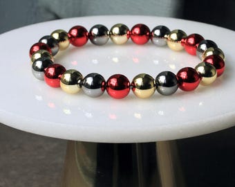 Pearl necklace for dogs for the World Cup: Elastic necklace for the Football World Cup in national colors