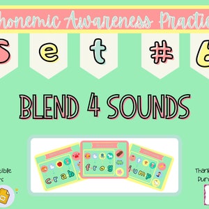 Phonemic Awareness Practice Sets, Digital Classroom Activities, Phonics, Blending Sounds, Manipulating Sounds, Seesaw, Google Classroom