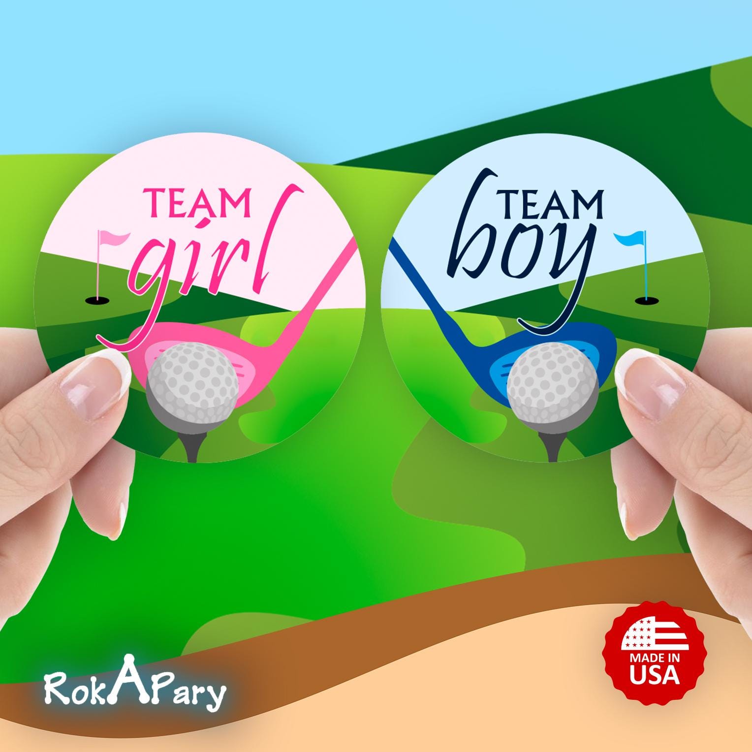 Pampas Grass Team Girl, Team Boy Gender Reveal Stickers - 40 Labels (20