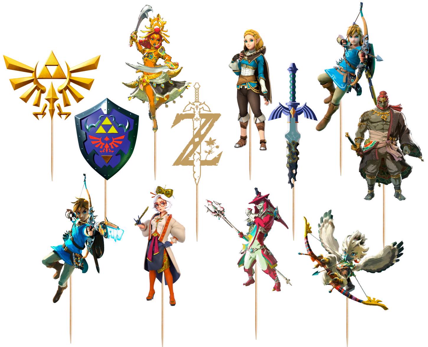 Set of 12 Legend of Zelda Cupcake Toppers