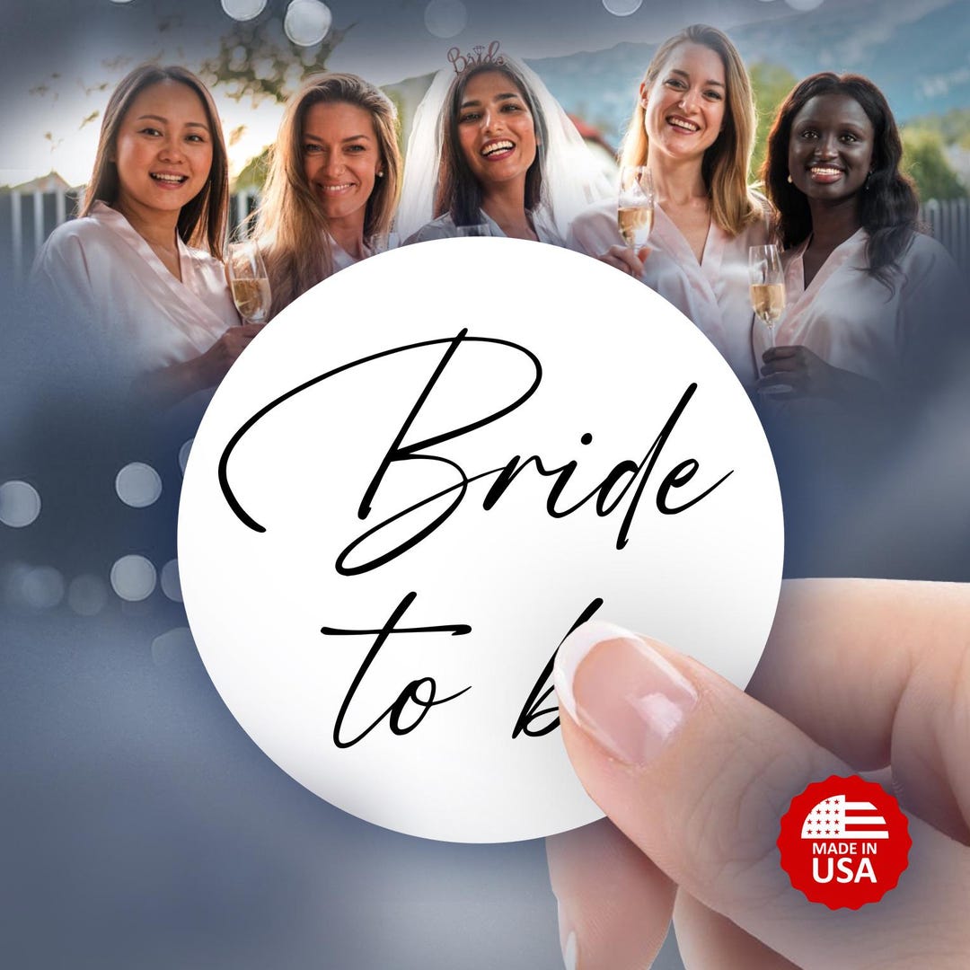 Bride to Be Stickers Set of 40 – 2 Inch Big Round Glossy Labels for ...