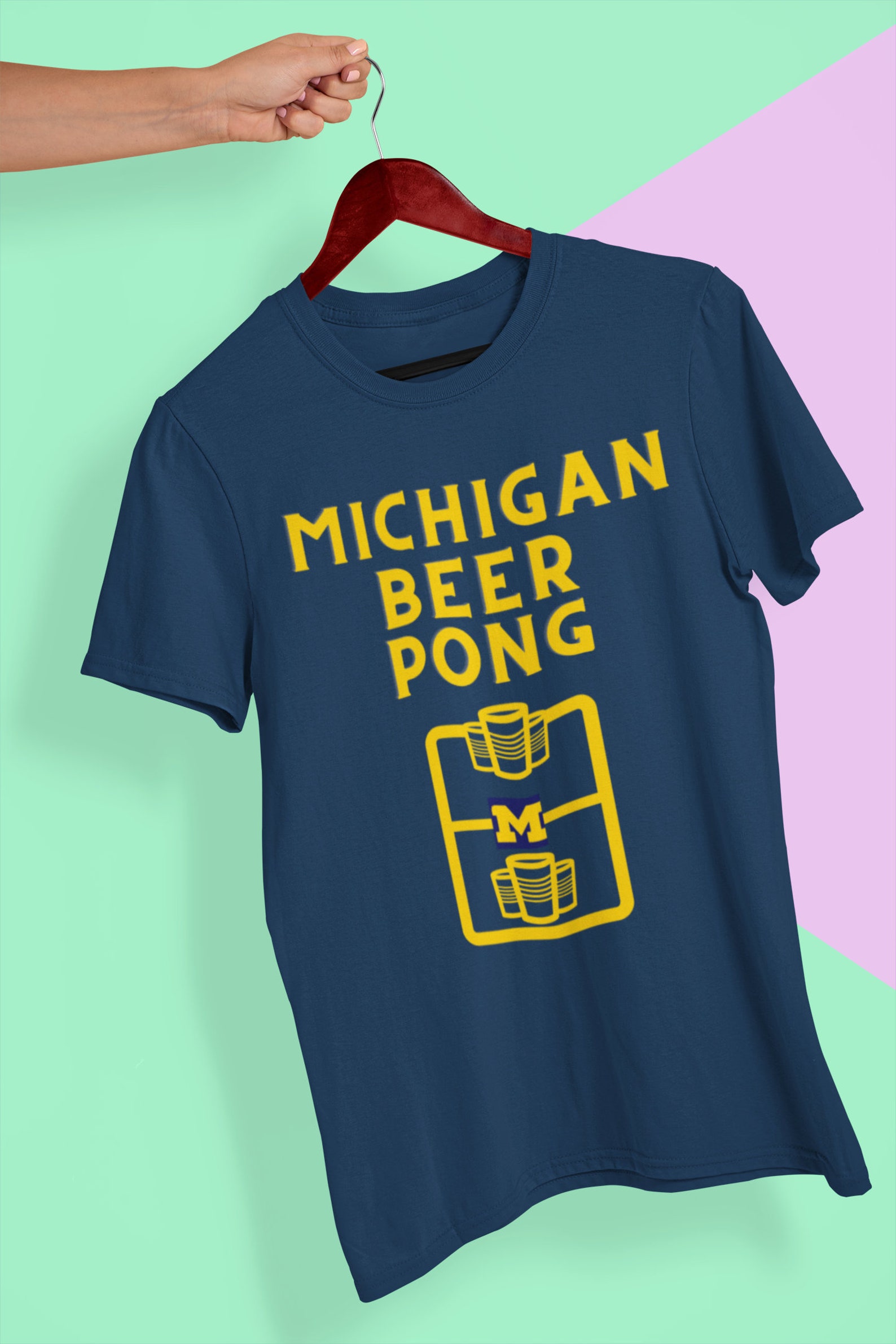 Michigan Bier Pong Unisex TShirt Michigan Shirt Michigan Etsy