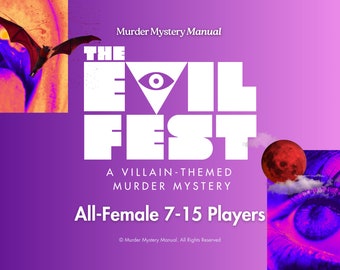 Villain-Themed Murder Mystery Game: All-Female Party (Printable)