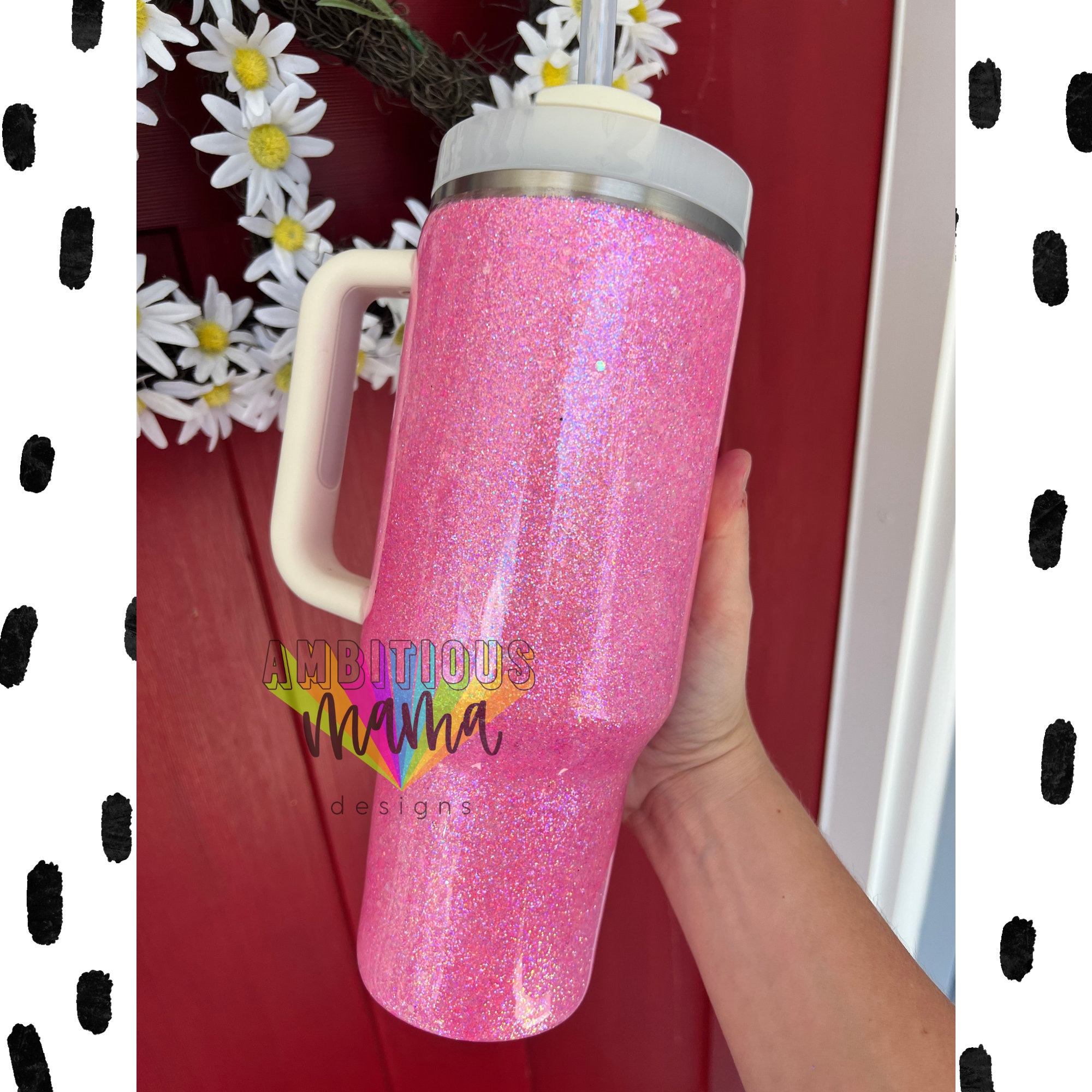 Pageant Title 40oz Stanley Style Tumbler w/ Handle – SparklingDesigns