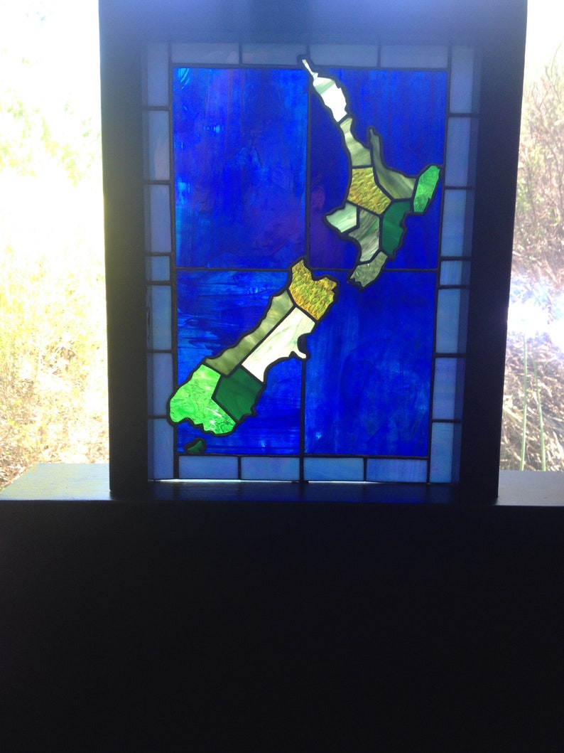 Stained Glass New Zealand Pattern 40cmx31cm Etsy