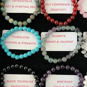 Healing crystal Bracelets, gemstone bracelets, spiritual bracelet, stone bracelet,yoga bracelet energy bracelet healing jewellery reiki gift zdjęcie 4