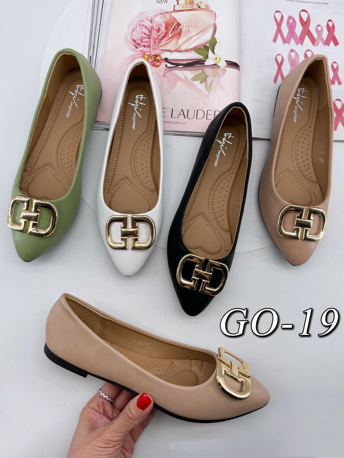 Womens Flat Shoes Casual Office Work Pumps Patent Slip on Etsy