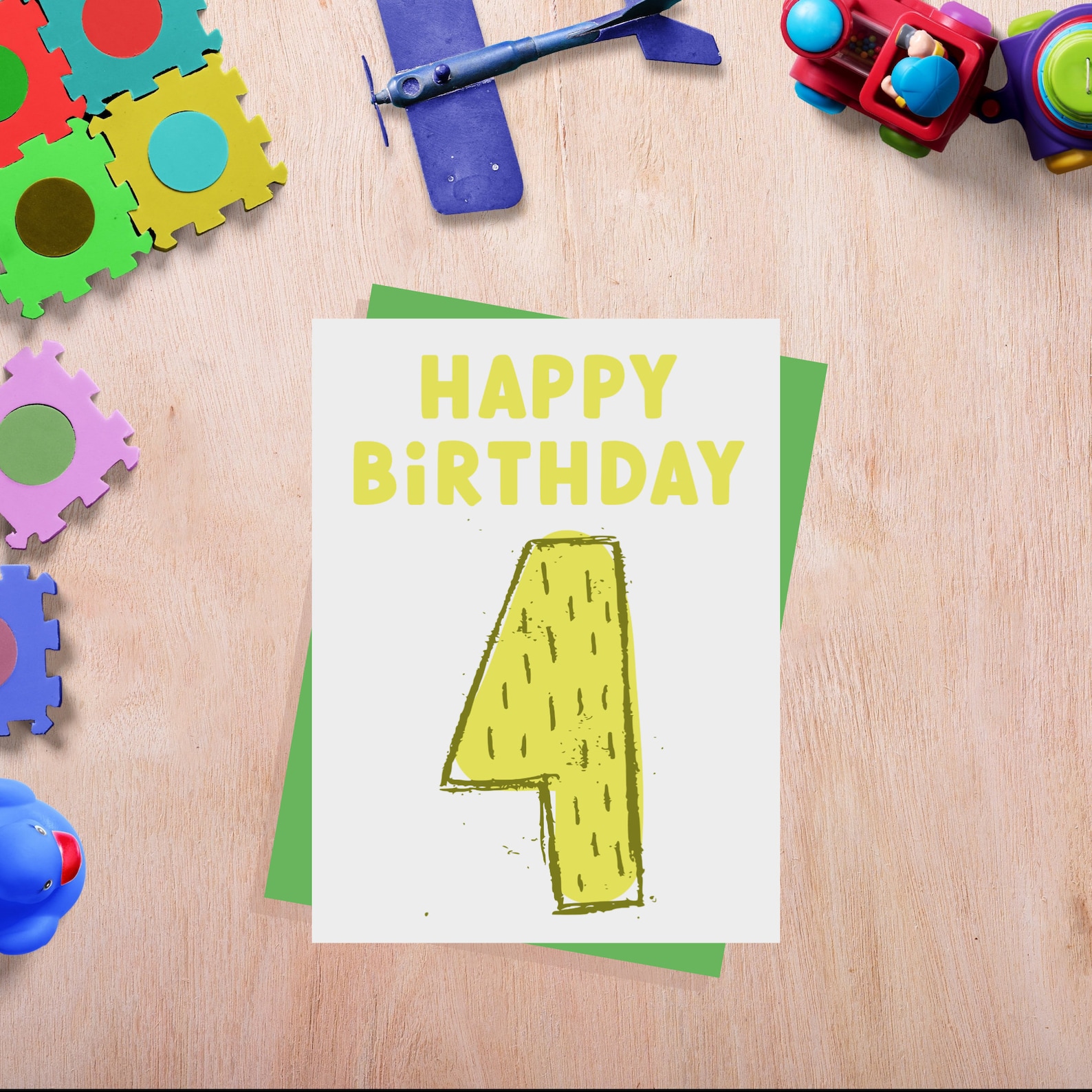 Printable Card Happy 4th Birthday Etsy printable-card-happy-4th-birthday-etsy