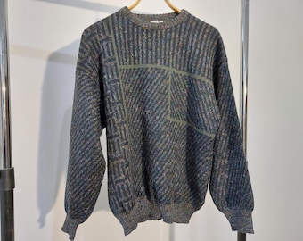 Vintage Italian Men's wool jumper , retro wool sweater , winter sweater , Winter jumper (D1)