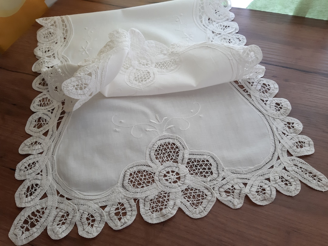 Scandinavian Openwork Table Mat, Table Topper , Cotton Table ...