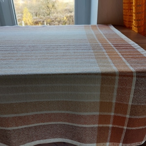 Vintage Finlayson Finland woven square tablecloth, Vintage kitchen tablecloth, tablecloth for small table, Scandinavian kitchen warming (T3)